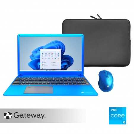 Gateway 15.6" Ultra Slim Notebook with Carrying Case & Wireless Mouse, FHD, Intel&reg Core&trade i3-1115G4, Dual Core, 4GB