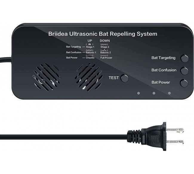 Eliminación ultrasónica de murciélagos, sistema Briidea Bat Away, exige que los murciélagos huyan, seguro para humanos y